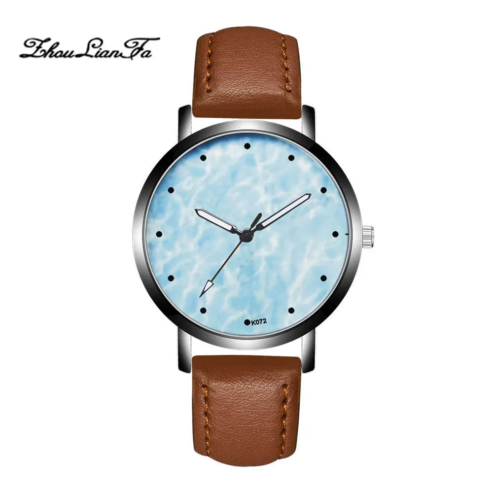 2019 Золотой код мужские часы кожаные модные кварцевые простые для студентов Reloj De