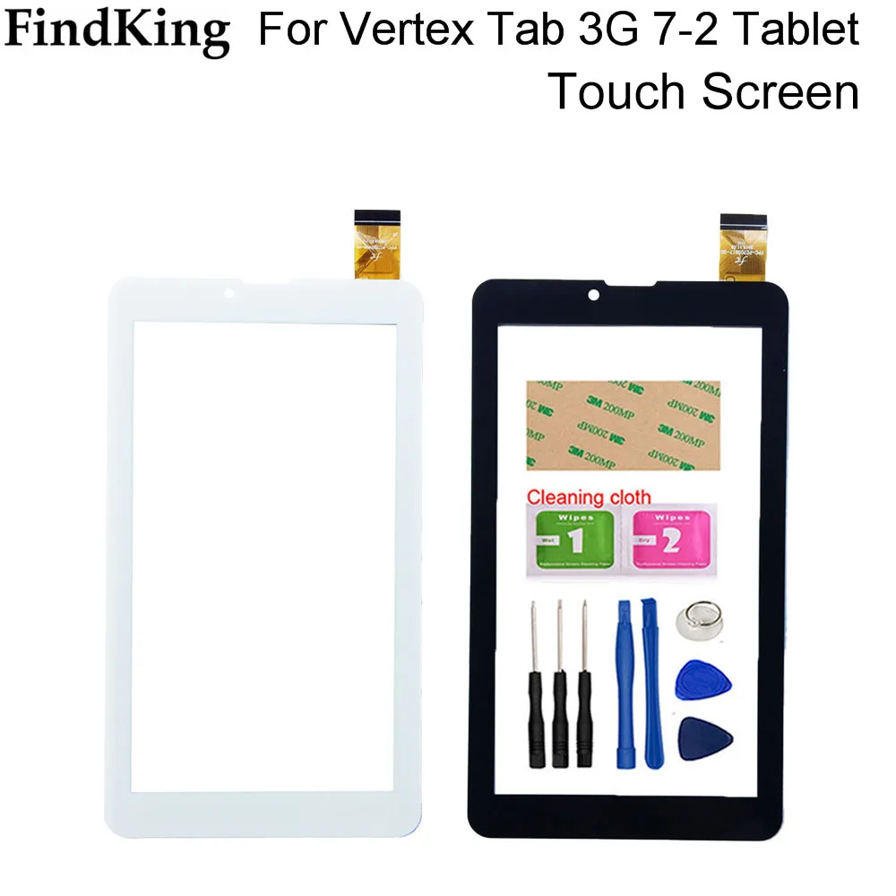 

7'' Tablet Touch Screen For VERTEX Tab 3G 7-2 Touch Screen Capacitive Panel Repair Repair Parts Sensor Tools Adhesive