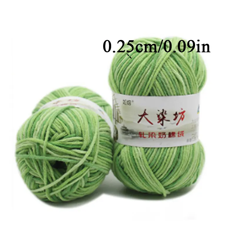 

Baby Cotton Cashmere Yarn For Hand Knitting Crochet Worsted Wool Thread Colorful Eco-dyed Needlework Medium Thick Woolen