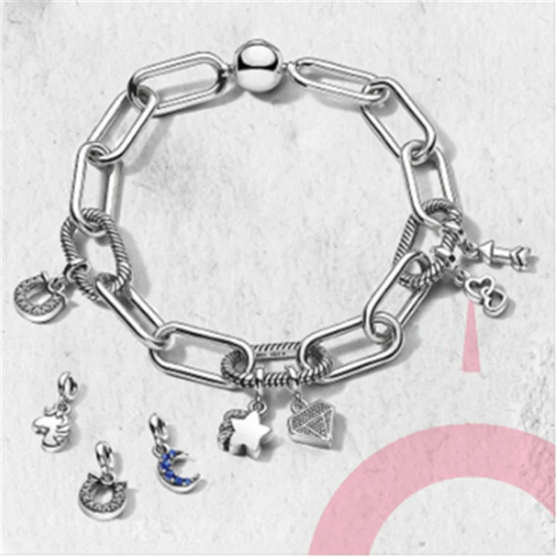 

100% silver S925 suitable for Pand s elements Bracelet beads classic fashion ladies gift jewelry