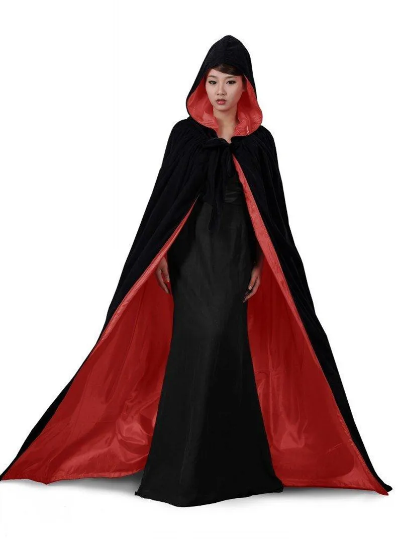 Бархатная накидка с капюшоном зимние свадебные накидки дешевая Wicca Robe Wram