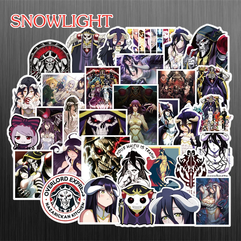 10/50Pcs/set Cartoon Anime Overlord Waterproof Graffiti Stickers Vinyl FOR Laptop Luggage Decals Graffiti Decor Kid Scrapbook