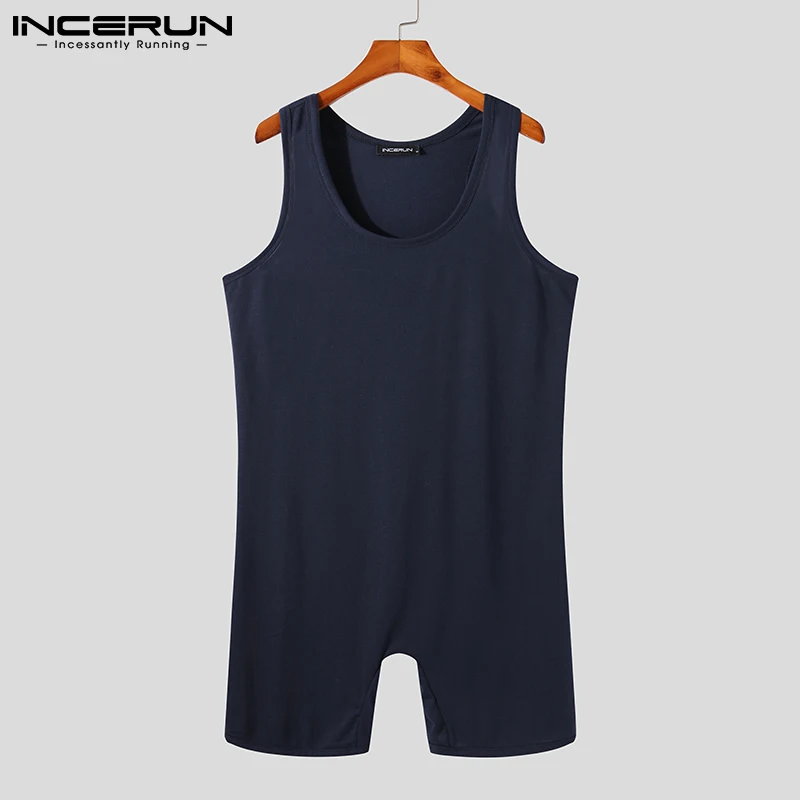 

Стильный мужской комбинезон, Модный Универсальный простой мужской однотонный Универсальный трикотажный комбинезон без рукавов, модель 2022 ...