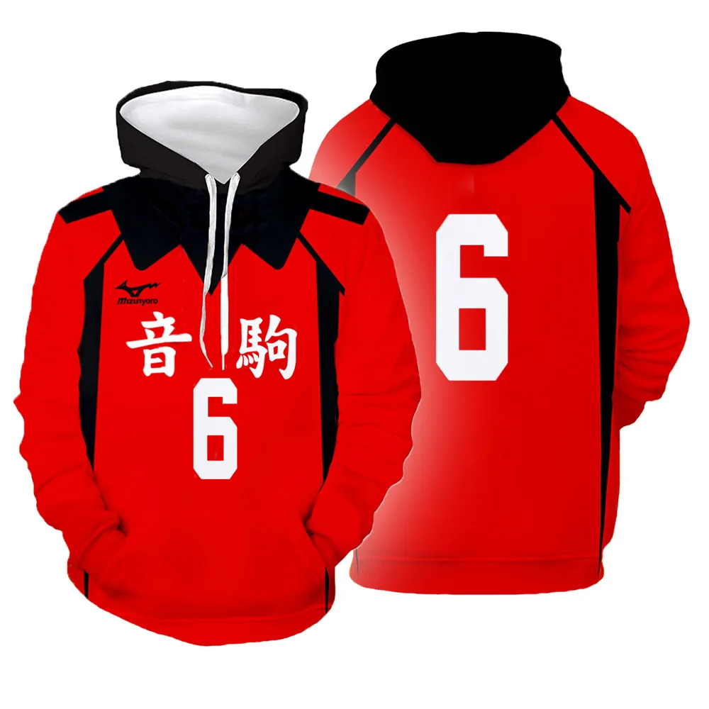 

SONSPEE Anime Haikyuu Nekoma High School Cosplay 3D Print Hoodie Fashion Men's Sweatshirt Streetwear Boy Pullover Hoody Clothing