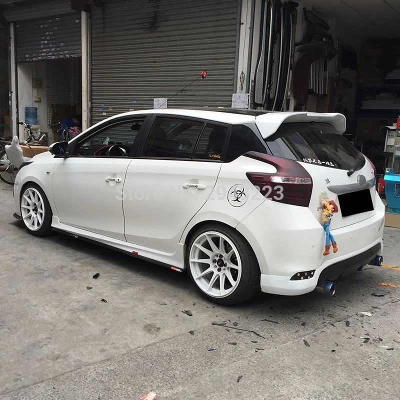 Car Styling ABS Plastic Material Unpainted Color Rear Roof Wing Lip Trunk Bpot Spoiler For Toyota Yaris 2013-2020 | Автомобили и