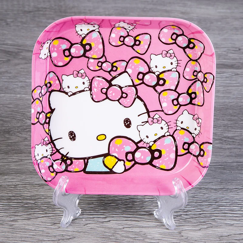 Cartoon Hellokitty Kitchen Plate Toys For Girl Gift 14*14cm Fashion Style Tool Toy |