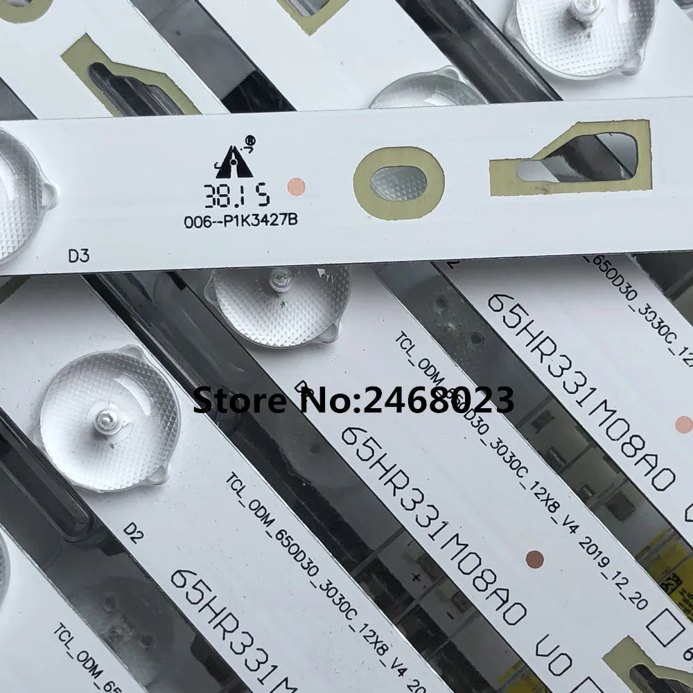 Светодиодная лента для подсветки 8 ламп Thomson 65UA6606 L65E5800A 4C LB650T YH3 TCL_ODM_650D30_3030C_12X8_V2 Sanyo