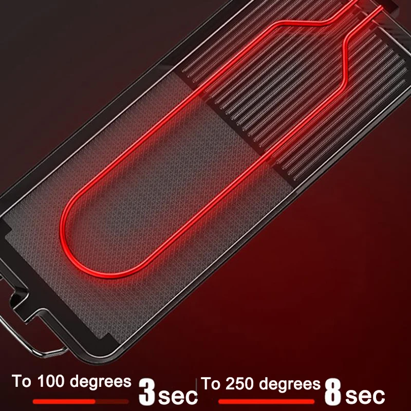 new korean household electric oven smokeless nonstick barbecue machine electric hotplate teppanyaki grilled meat pan 1400w free global shipping