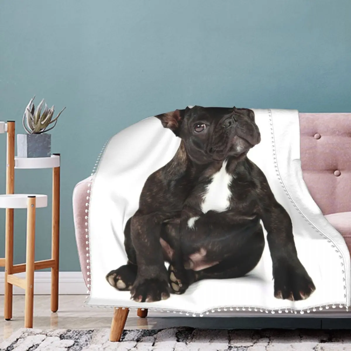 

French Bulldog Blanket Cute Dog Lover Fuzzy Fleece Blanket Outdoor Super Soft Fashion Bedspread