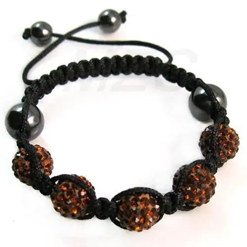 Большая рекламная акция коричневый 10 мм 5 CZ Хрустальный шар для дискотеки браслет