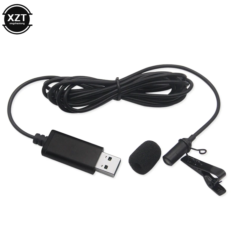 2M Portable Mini Clip-on USB Mic Omni-Directional Stereo Condenser Recording Microphone for Camera PC Laptop Computer | Электроника
