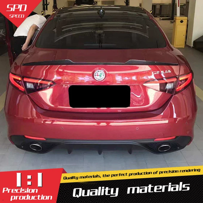 Для Alfa Romeo Giulia спойлер из углеродного волокна Автомобильный задний для GiuliaSpoiler|rear