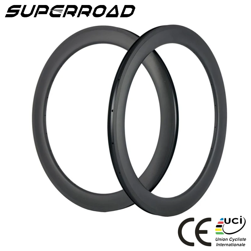 Special Price High Quality 28mm Wide 60mm Deep Carbon Fiber 700C Road Bicycle Clincher Rims Cycle | Спорт и развлечения