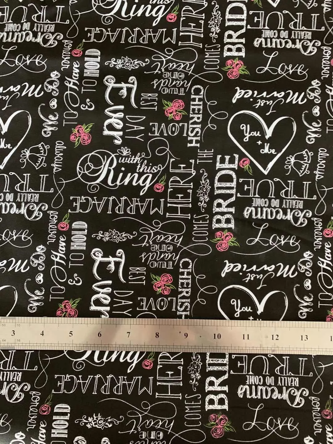110 см * 50 хлопковая ткань с буквенным принтом сделай сам материал ручной работы