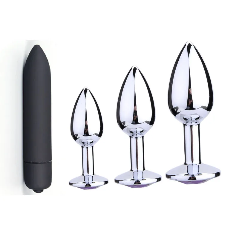 3 шт./компл. металлические гладкие анальные игрушки из нержавеющей стали