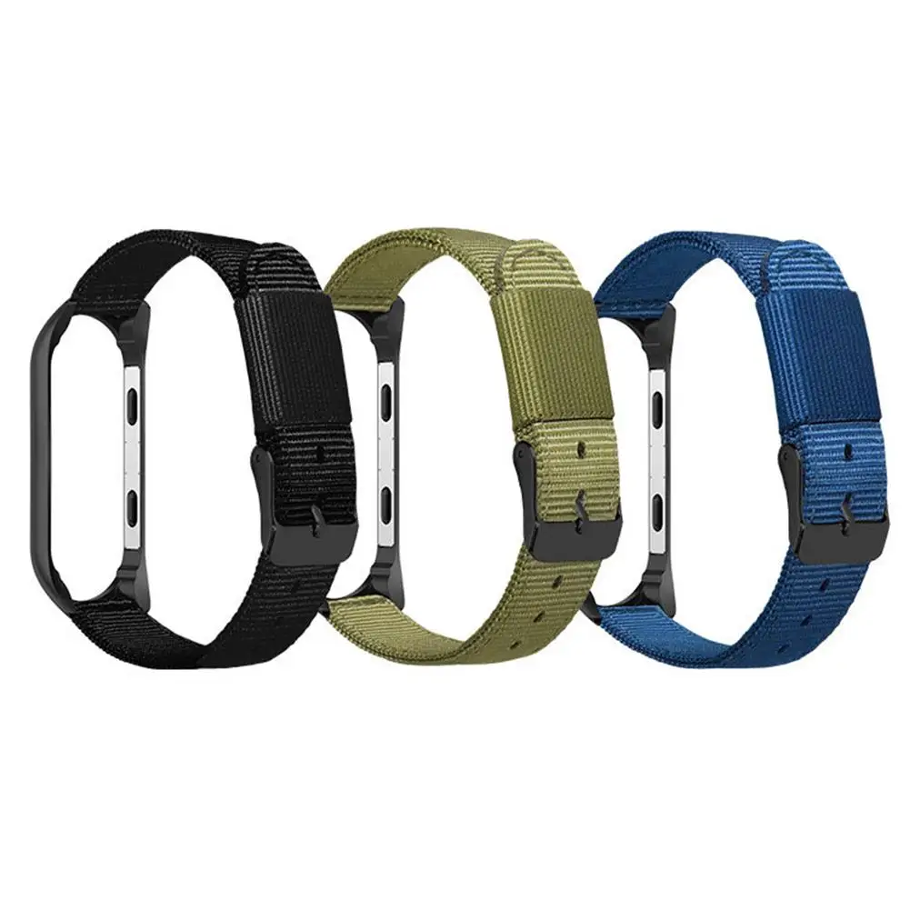 Для Xiao mi 3 Xiao mi 4m 3 mi Band 4 Универсальный спортивный предварительно mi um холст сменный Браслет нейлоновый ремешок с черной рамкой ремешок для часов