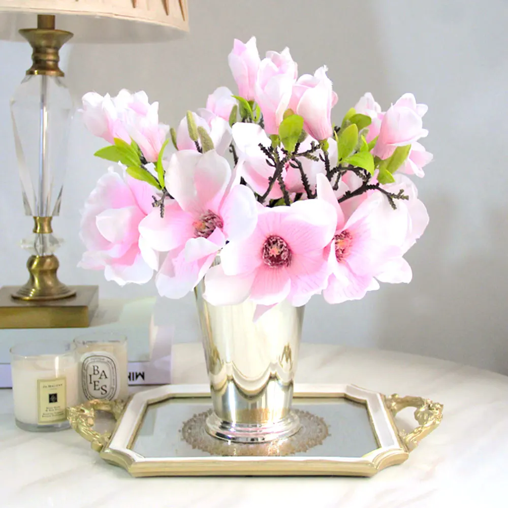82 см 4 головки духи магнолия хлопок имитация цветов свадебные для сада офиса