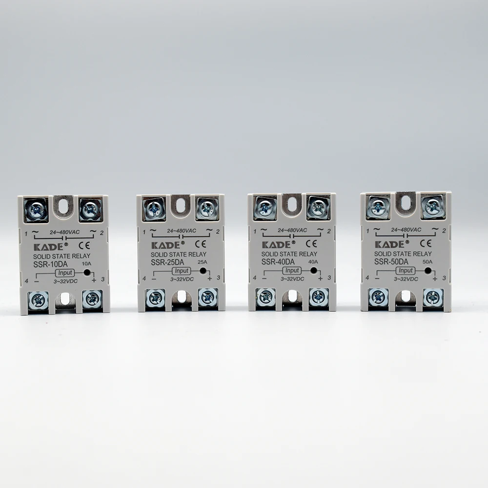 

SSR -10DA/25DA/ 40DA/60DA DC control AC SSR white shell Single phase Solid state relay plastic cover