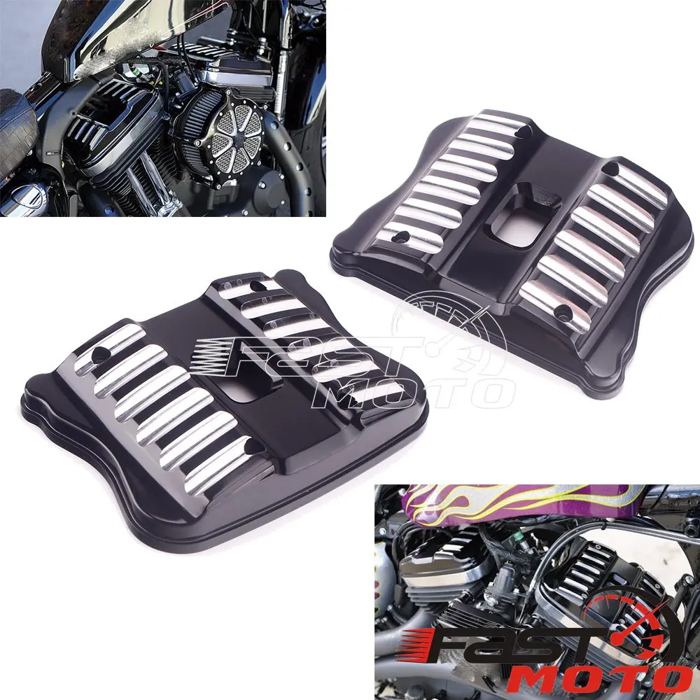 

Для Harley Sportster 2004-2017 CNC, алюминий, 2x верхняя крышка клавиатуры, зеркальная защита двигателя для XL 883 1200 XL883 XL1200 XL72 XL48