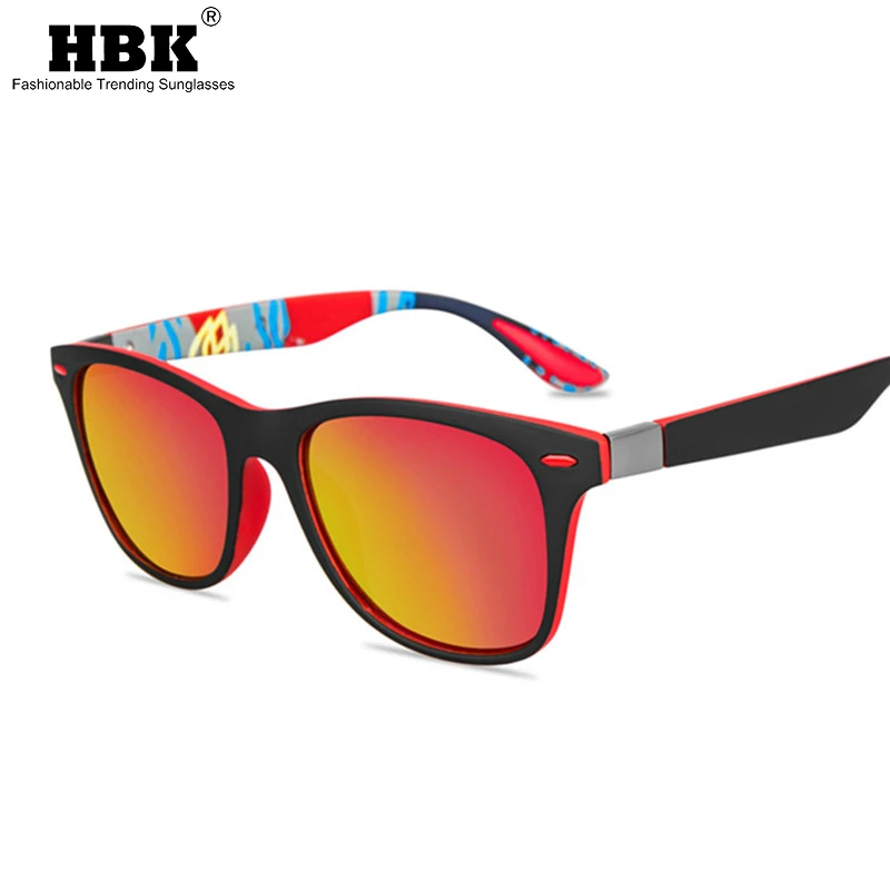HBK TR90 небьющиеся квадратные поляризационные солнцезащитные очки мужские
