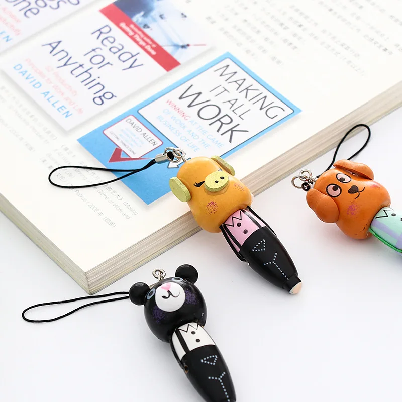 С милым рисунком животных Собака Щенок кролик деревянная ручка для студентов