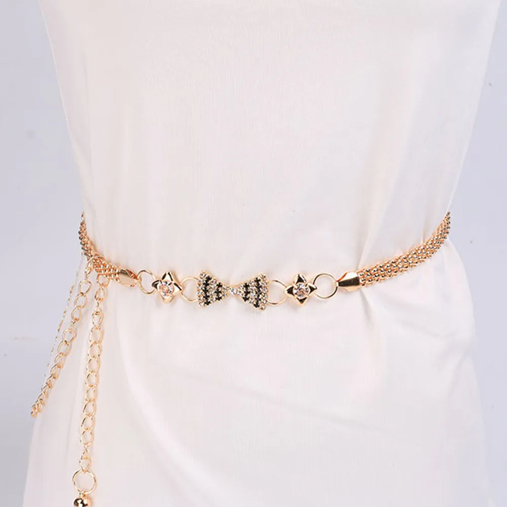 Ремни для женщин модная металлическая цепочка стиль пояс ремни Мода простота