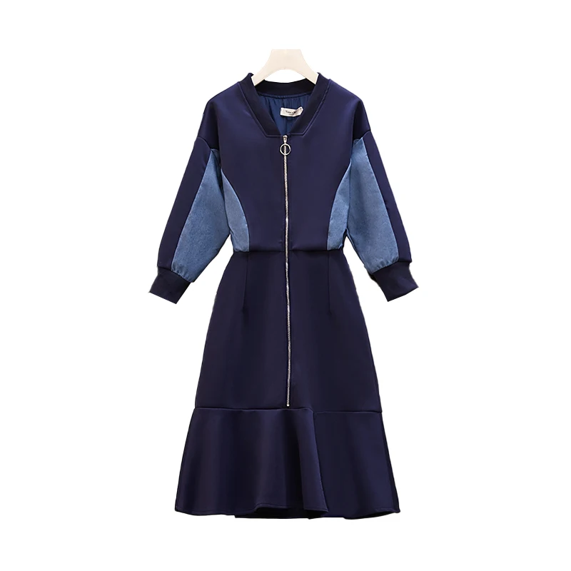 Модные спортивные платья больших размеров женские толстовки контрастного цвета