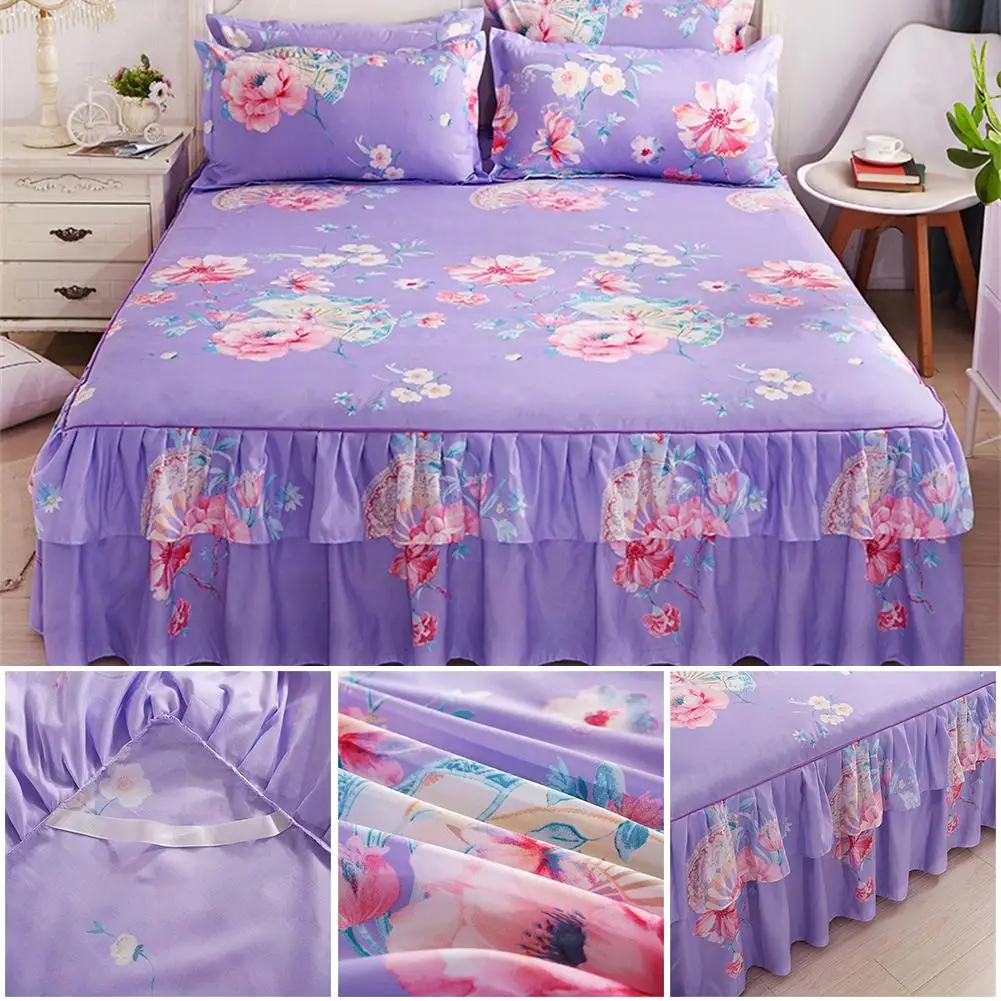 3 шт. постельные накладки с цветочным рисунком простыня покрывало изящное