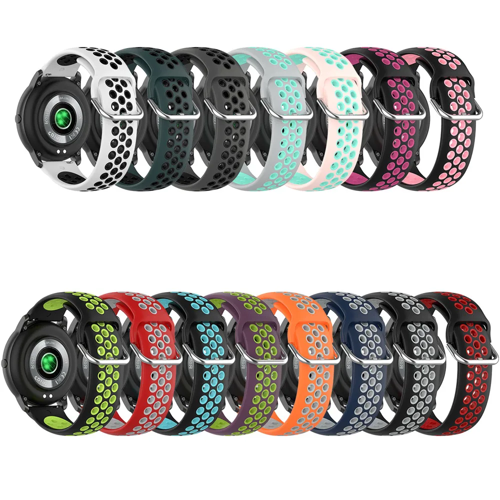 Сменный двухцветный мягкий силиконовый ремешок 22 мм для часов YAMAY SW022/Imilab KW66 /Haylou RT