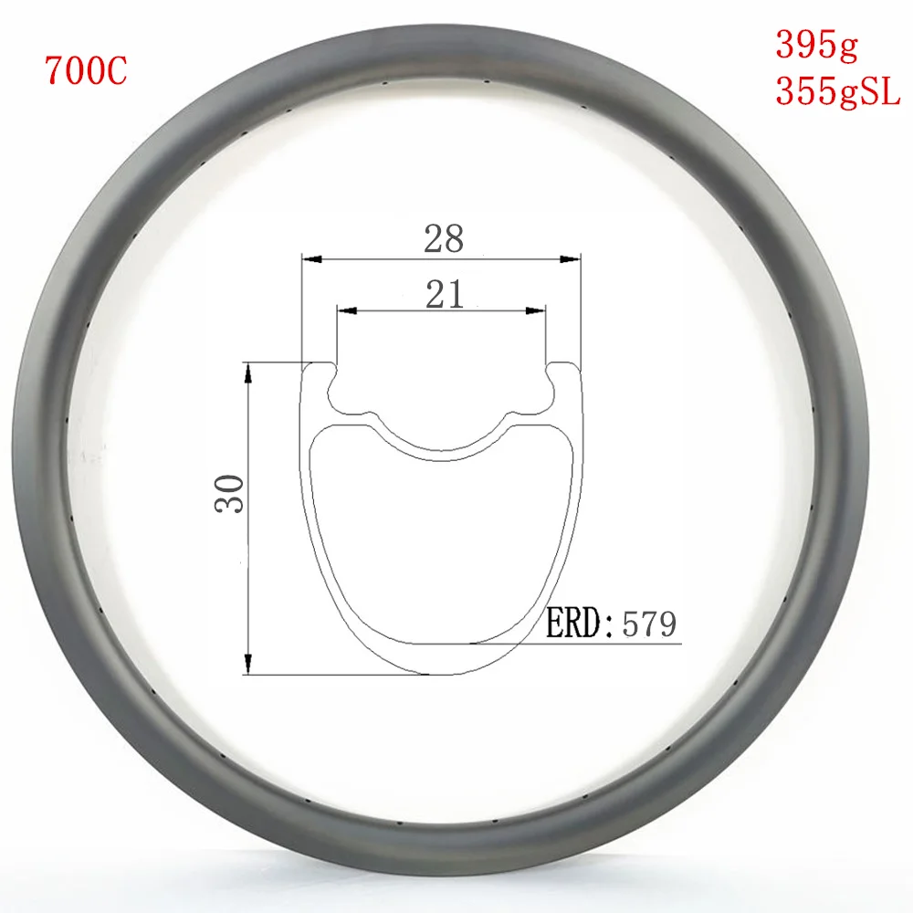 355g супер светильник дороги углерода оправы 28 мм ширина 30 глубина довод обод