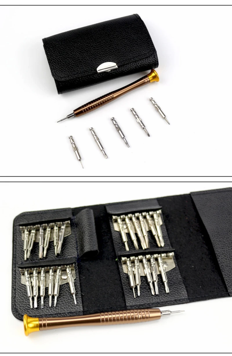 Набор Магнитных отверток Torx Phillips прецизионный кожаный чехол-книжка 25 в 1 для