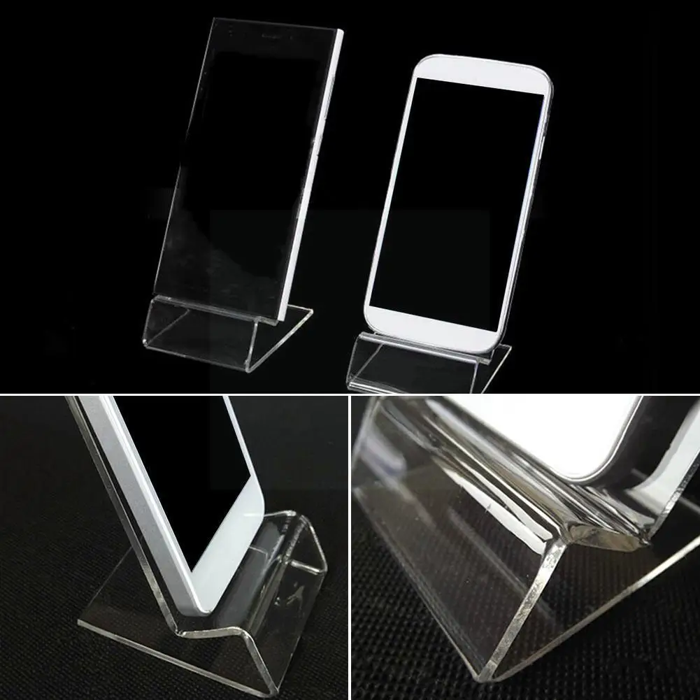 

Transparent Acrylic Display Stand Desk Shelf Cell Phone Desktop Display Office Stand Card Holder Business Stand Business Ca H4A2