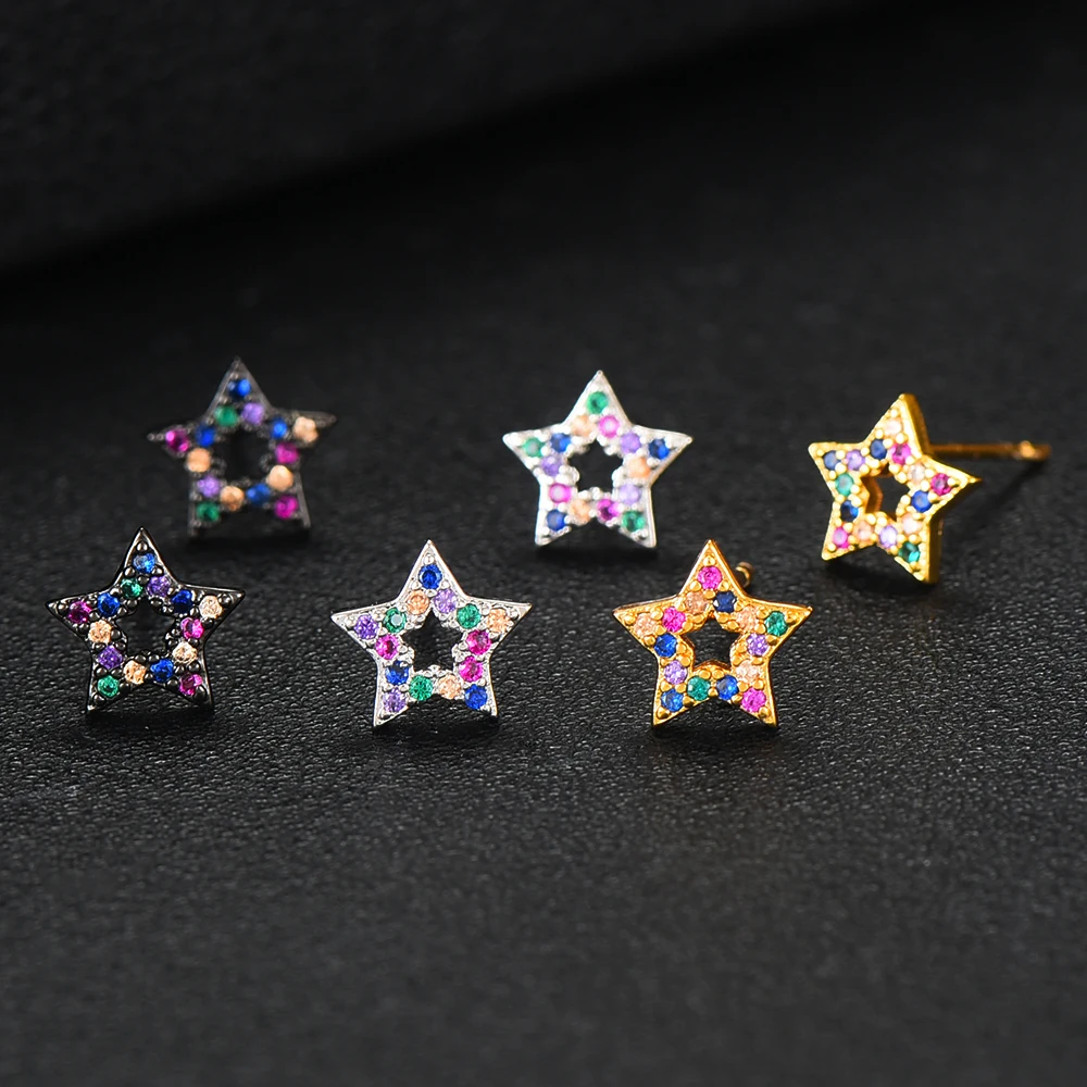 

GODKI Jimbora Cute Exquisite Shiny Star Charms Earrings For Women Popular Luxury Bridal Wedding Party Jewelry Women Girl Gift