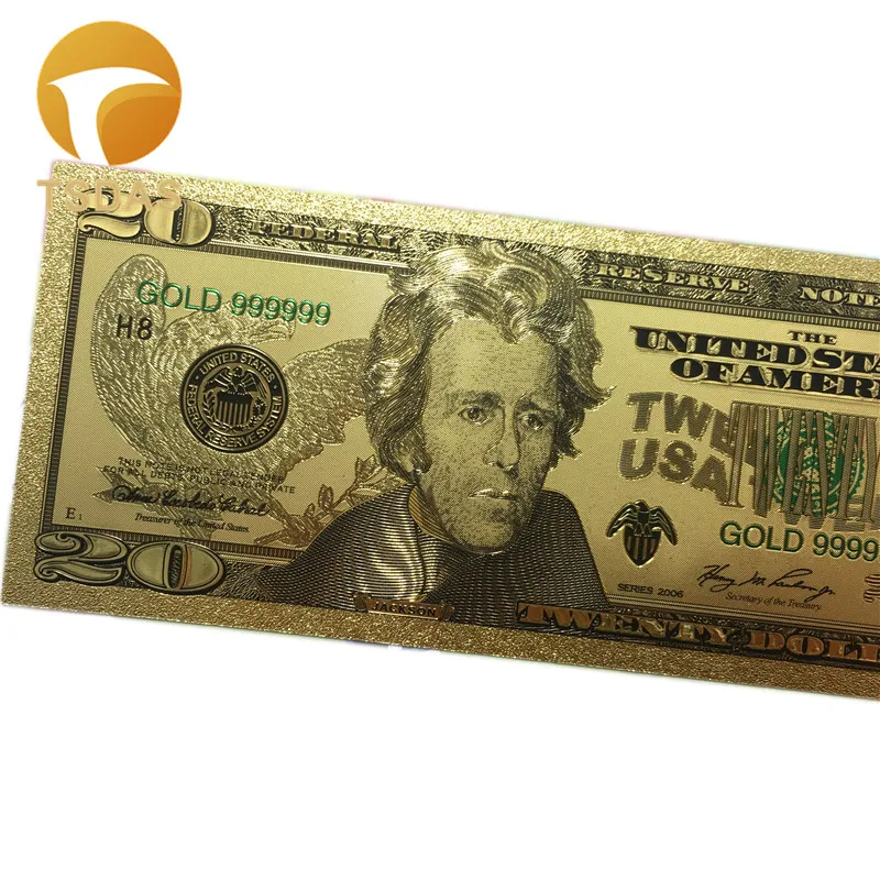 Коллекция цветных банкнот долларов США Золотая фольга 10 шт. креативный подарок
