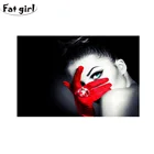 Полная квадратная круглая алмазная живопись 5D, сексуальные красивые красные перчатки, Алмазная мозаика, живопись, вышивка крестиком, декоративная живопись