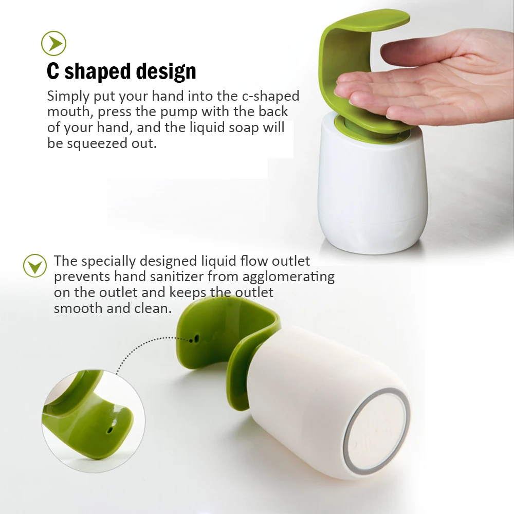 

Portable Press Type Soap Dispenser Hand Back Press Pump For Kitchen Bathroom Countertop Foam And Liquid Storage Bottle NEW