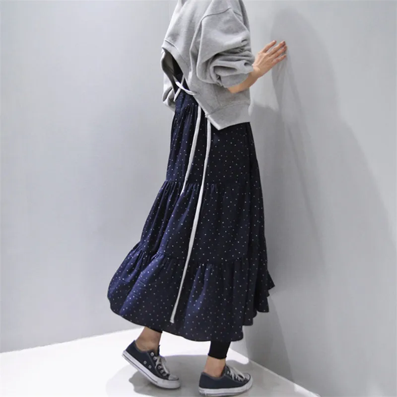 

IEQJ Pullover bandage Backless gray short sweatshirt for famale 2021 autumn korean tide loose long sleeve oversize tops YJ200