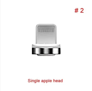 Only Apple Plug Магнитный кабель Micro USB кабель 3A Быстрая зарядка Магнитная линия Android зарядка линии синхронизации данных для huawei Xiaomi LG - Цвет: Only Apple Plug