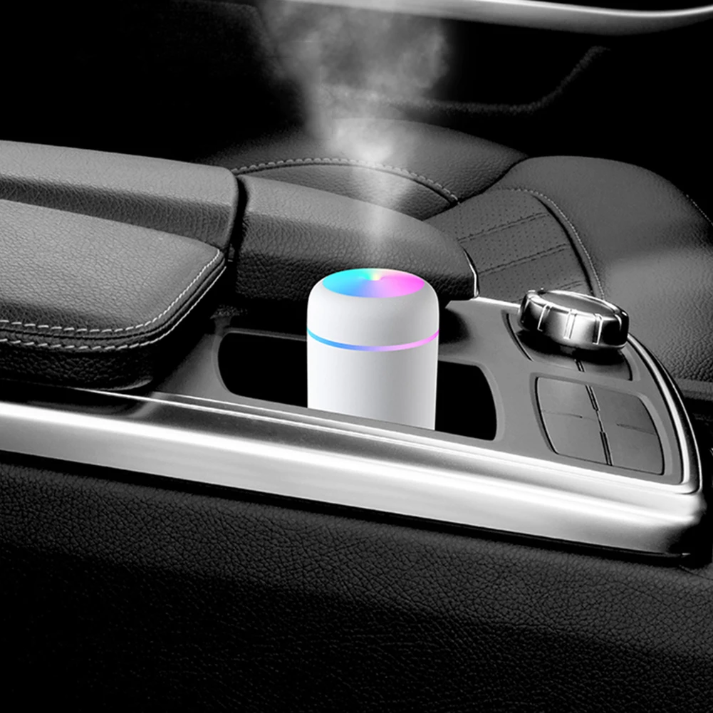 

USB Humidifier 300ml Mini Humidifier Colorful LED Night Light Adjustable Mist Mode with Auto Shut-Off for Home Car Air Purifier