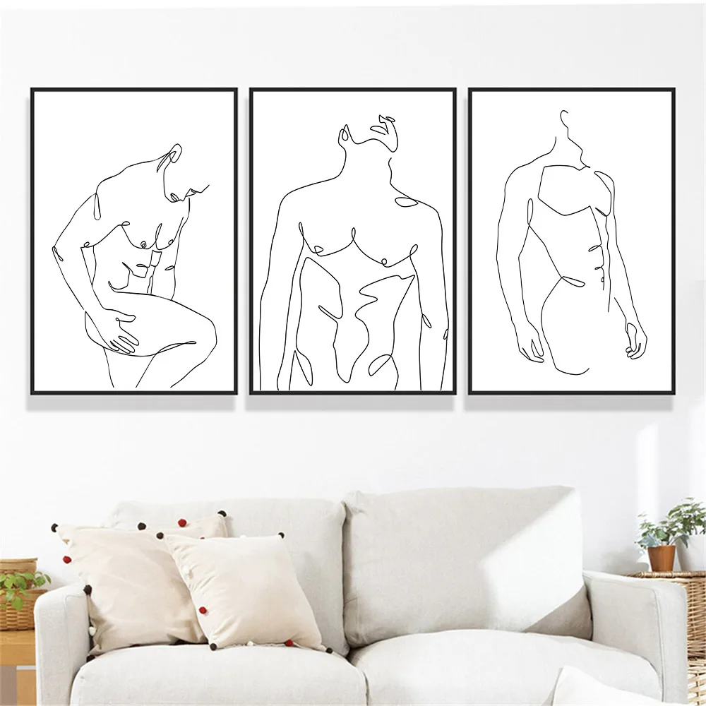 Абстрактная мужская линия тела