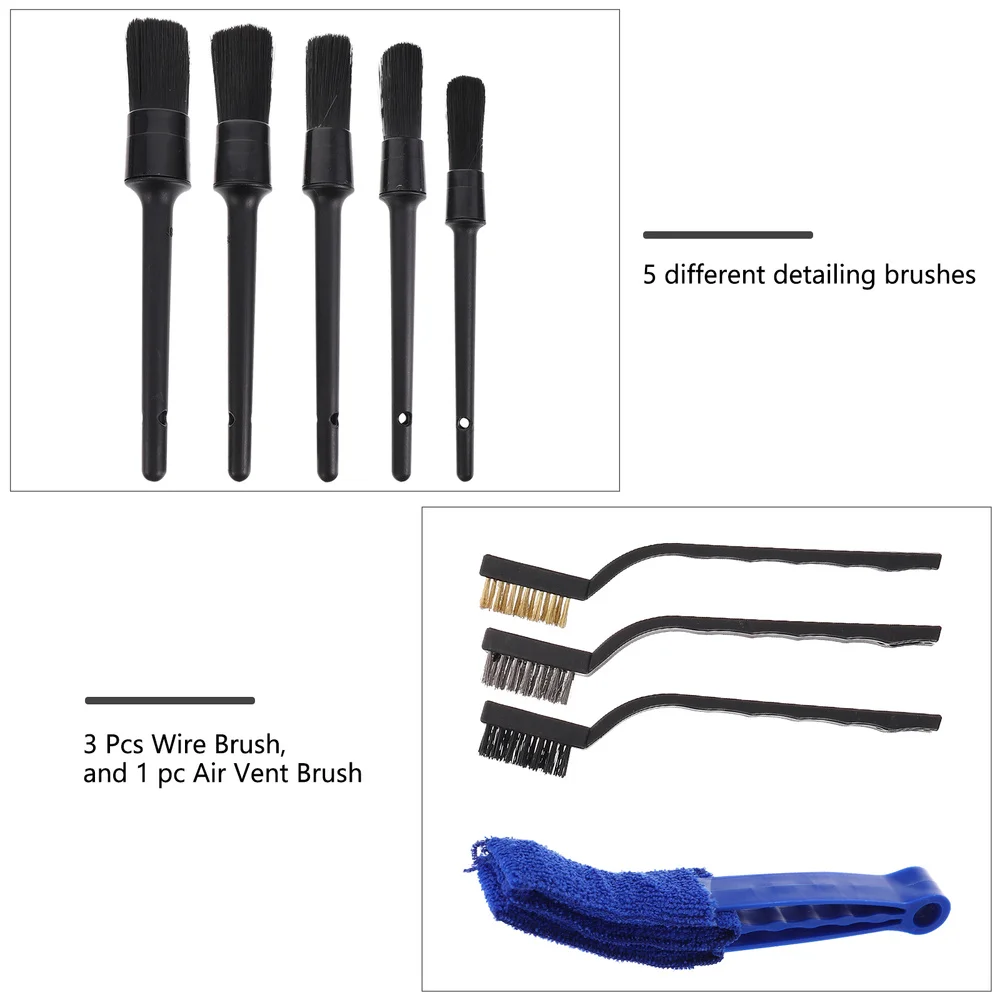 

10pcs Car Detail Brush Auto Detailing Brushes Set Premium Car Cleaning Tools Kit