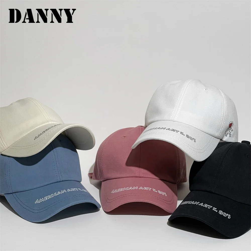 

Женская Бейсболка с вышивкой, Повседневная хлопковая Удобная бейсболка в Корейском стиле для девушек в колледском стиле