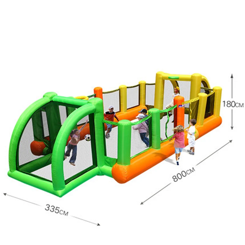 Детский надувной замок с футбольной горкой маленький большой семейный