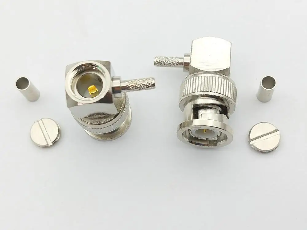 20 шт RF BNC обжимные разъемы штекер правый угол для RG316 RG174 LMR100|bnc crimp connector|bnc crimpbnc male