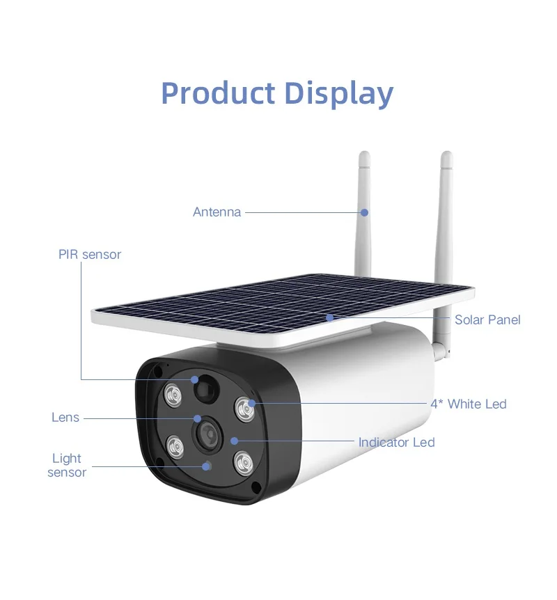 IP67 Водонепроницаемый солнечной энергии 4g wifi ip камера sony сенсор Ster licht IR vision