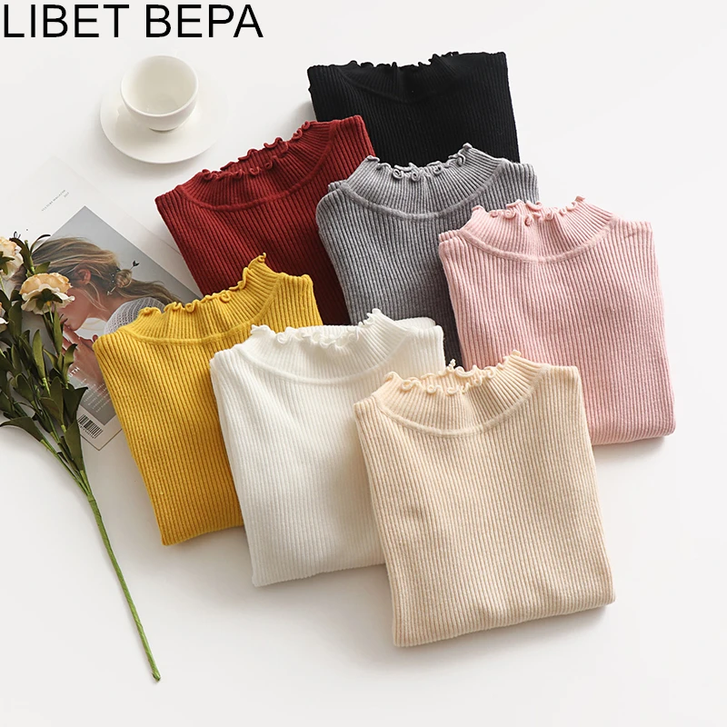 Новинка 2019 Осень зима женские свитера джемперы эластичные повседневные модные