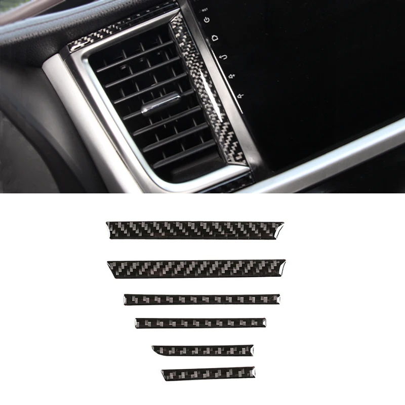 Центральное управление из углеродного волокна для Toyota Highlander 2015, 2016, 2017, 2018, решетка вентиляционного отверстия, защитная отделка