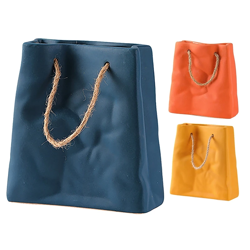 

Цветная Керамическая Ваза Morandi, креативная Сумка-тоут, фотоконтейнер, Современное украшение для гостиной