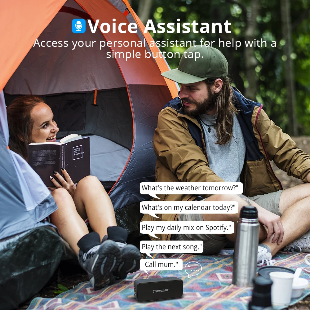 Портативная колонка Tronsmart T2 Plus Bluetooth 5 0 20 Вт 3600 мАч 24H IPX7 звуковая панель TWS