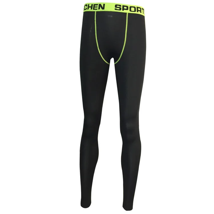 

Men Athletic Leggings Running Drills Soccer Basketball Leggings Gym Pants Quick-dry Compression Sport Pants